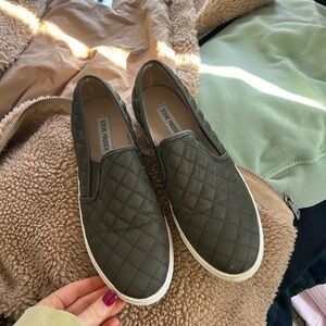 Steve Madden Olive Quilted Slip-On Shoes
